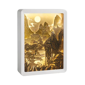 

Ppaer Craft Artwork Paper Cut Light Box Creative Corporate Promotion Gift Items Handmade Paper Crafts Light Painting