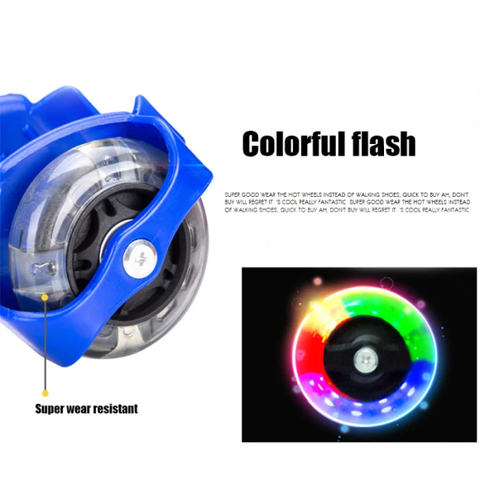 1 пара мигающие роликовые коньки обувь Вихрь шкив флэш колеса пятки ролик FK88