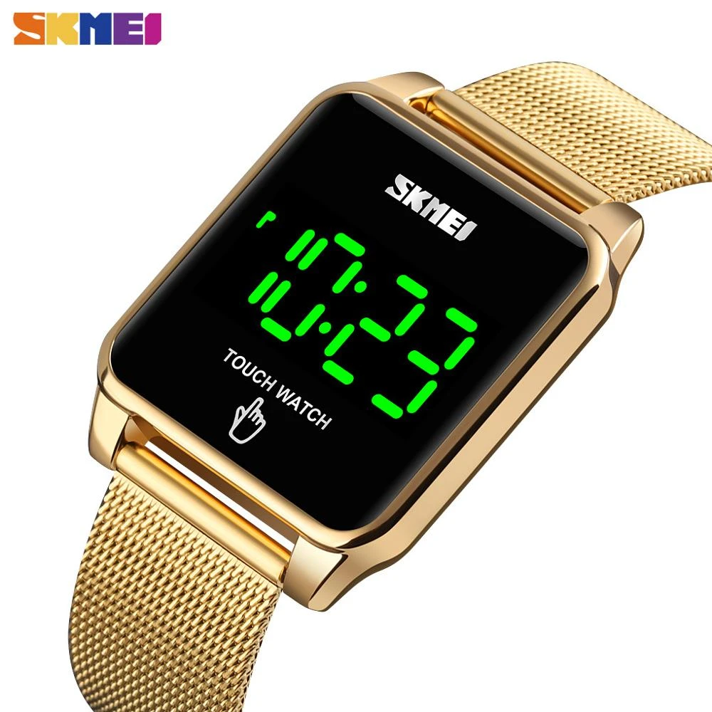 Skmei Led Touch Watch Men Curved Mirro Design Wristwatch Mens Waterproof  Stainless Steel Hour Fashion Digital Reloj Hombre 1532 - Digital  Wristwatches - AliExpress