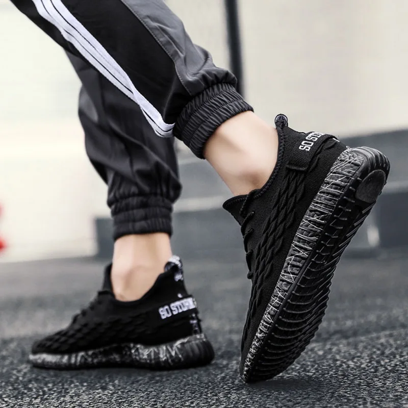 

WENYUJH 2019 Autumn Flying Woven Men's Shoes Korean Version Of Trend Canvas Shoes Sports Shoes Wild Students Tide Men's Shoes