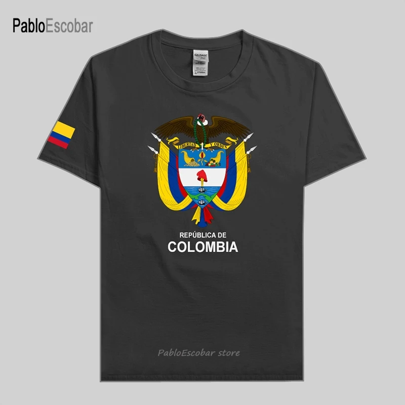Футболка Colombia Мужская модная футболка команды нации хлопковая одежда для встреч