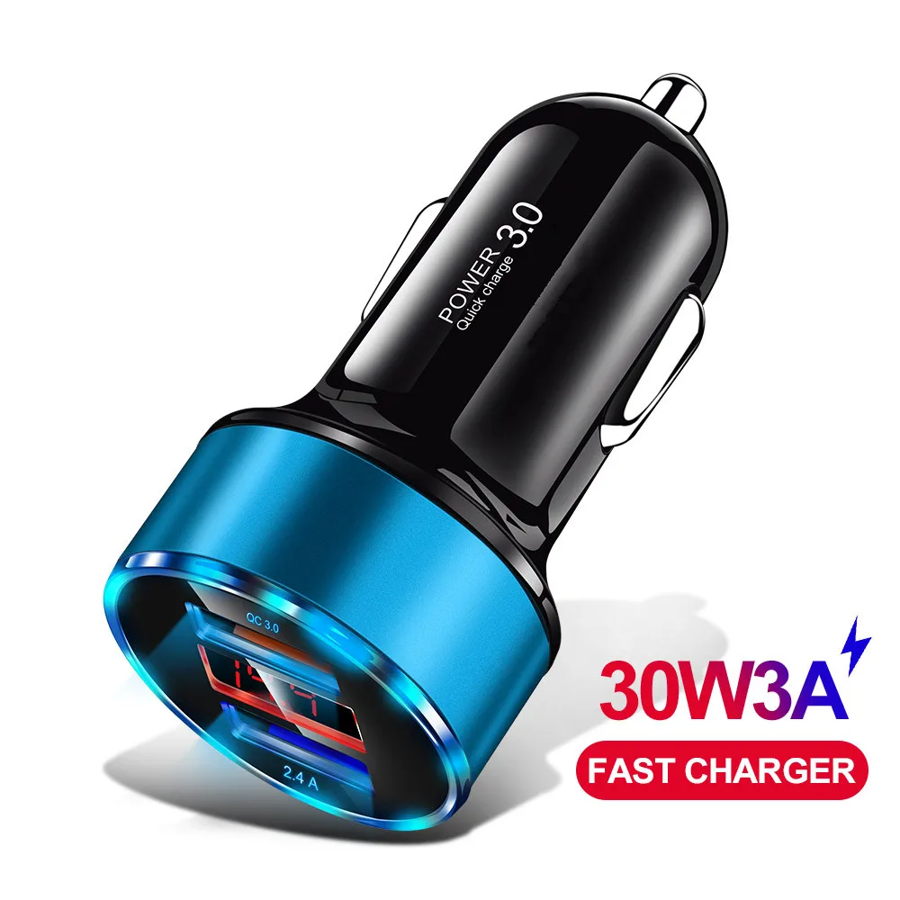 Автомобильное зарядное устройство Quick Charge 3,0 QC3.0 для iphone 11 pro 7 8 samsung xiaomi USB зарядное устройство для huawei USB адаптер зарядное устройство для мобильного телефона