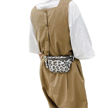 

Kids Fashion Leopard Waist Bag Children Girls Boys Stylish Chest Bag for Party Daily Use