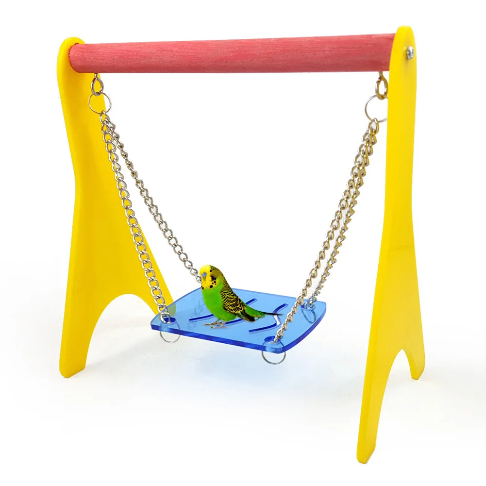 Hot Bird Toys Plastic Hamster Swing Hammock Elastic Parrots Bird Biting Hanging Cage Toy XJS789
