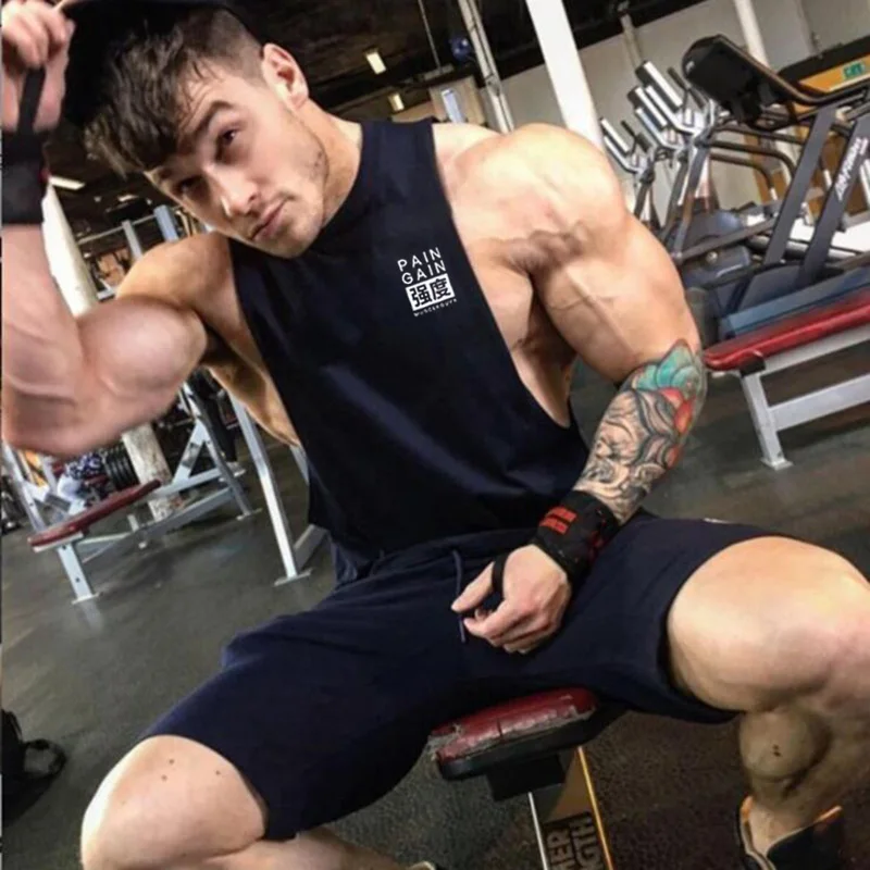 

Summer Running Vest Men Muscle Sleeveless Sport T Shirt Bodybuilding Tank Top Gym Fitness Workout T-shirt Sport Vest Undershirt