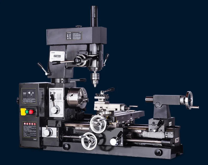 CT300-X multi-function lathe, car drilling, milling, three-in-one machine tool, turning and milling lathe, drilling and milling