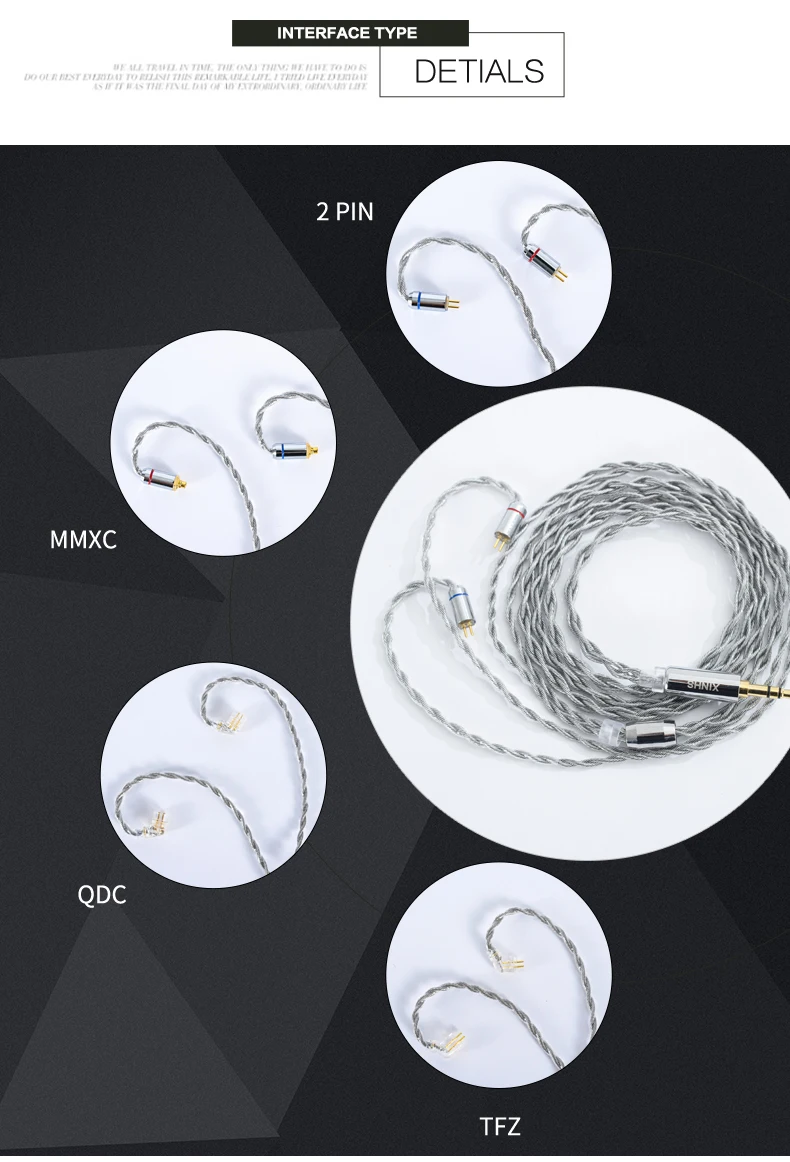 fio mmcx 0.78mm 2 pinos substituição fones