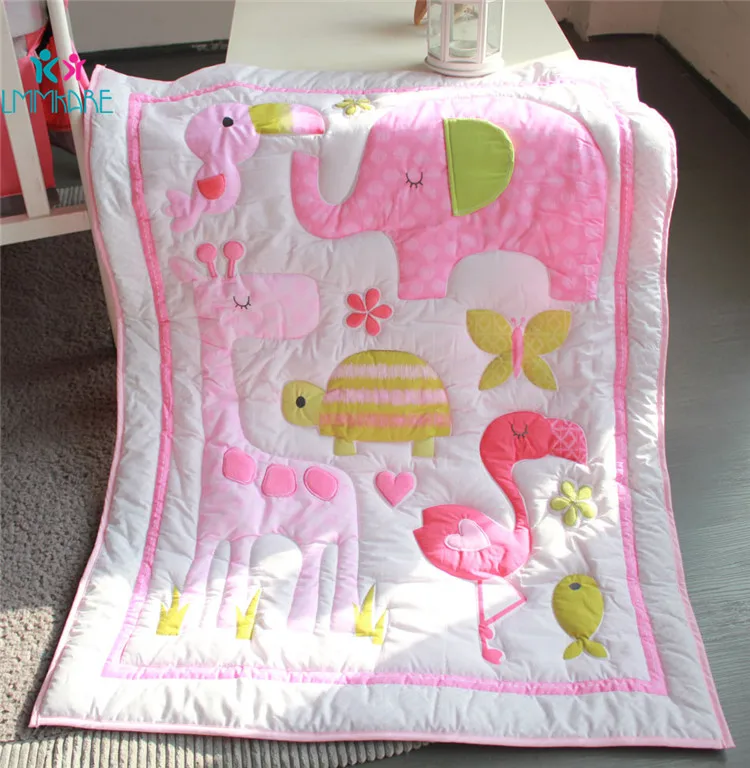 Высококачественное хлопковое стеганое одеяло с вышивкой для малышей; детское постельное белье с рисунком; красочная звезда; птица и дельфин; Быстрая ; Лидер продаж