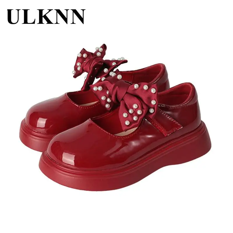 Girl Students Leather Shoes Princess 2023 Children Soft-soled Shoes Girl College Wind Small Single Shoes Baby Boom