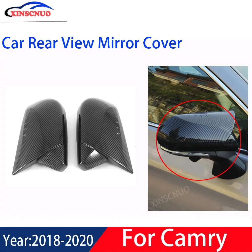 

XINSCNUO 1 Pair Car Rear View Mirror Cover For Toyota Camry/CHR/C-HR 2018 2019 2020 Mirror Covers Caps Replacement