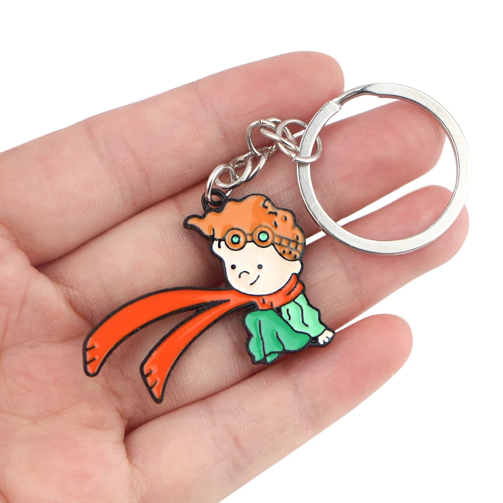 

P5963 Dongmanli Prince Pendant Car Keychain Key Holder Enamel Jewelry Key Rings Friend Gifts