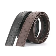 

2022 New Men's Ostrich Belts Men Leather Western Belt Buttonless Fashion Trend Pant Belt 3.4 Automatic Belt Buckle Tactical Hot