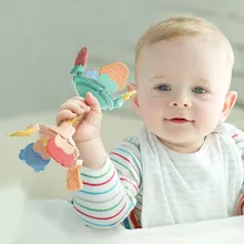 

Baby Rattles Deformable Grasping Puzzle Ball Newborn Molar Stick Toys Infant Boy Girl Silicone Can Boil Bite Teethers Baby Gifts