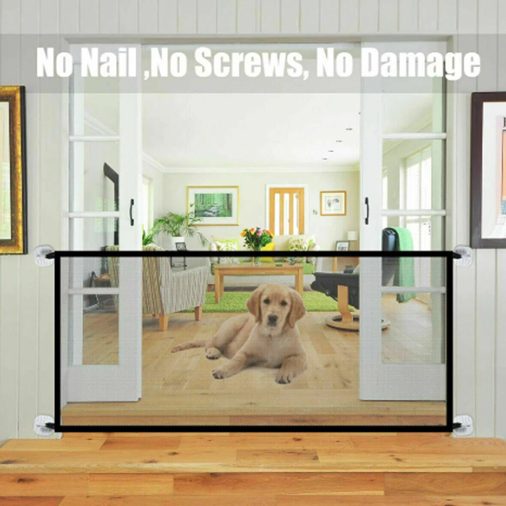 Guard font b Pet b font Gate Stair Enclosure Foldable Dog Fence Set Cat With Hook