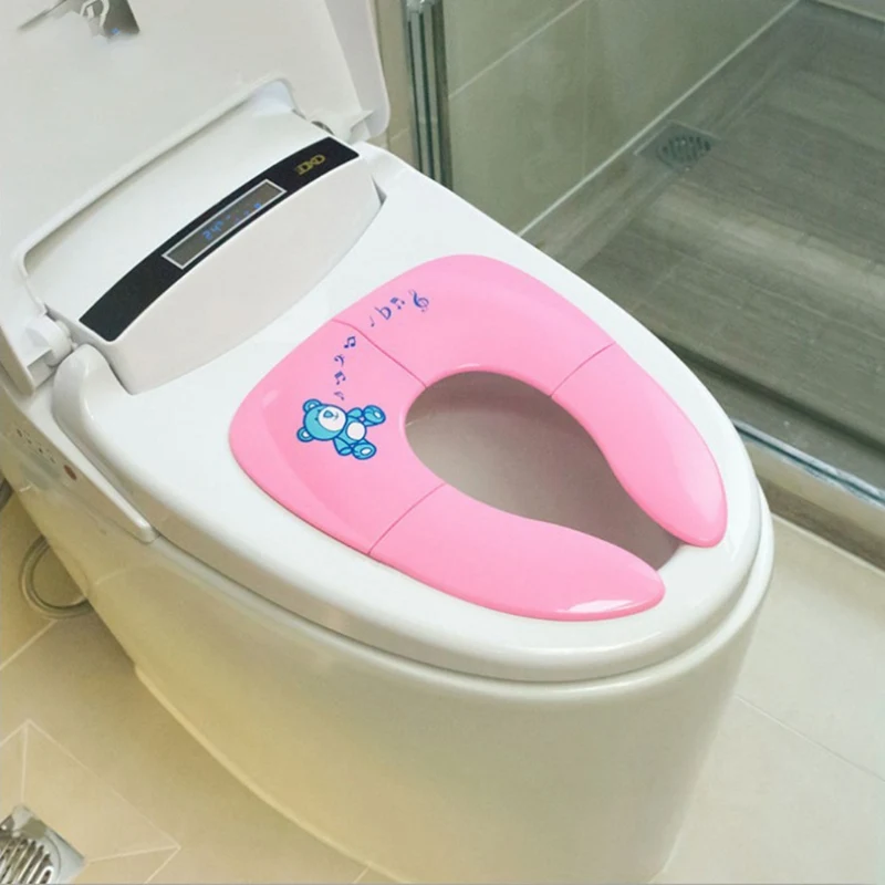 

Cute Cartoon Baby Travel Potty Children's Urinal Trainer Kids Training Toilet Seat Covers Baby folding toilet safety toilet p