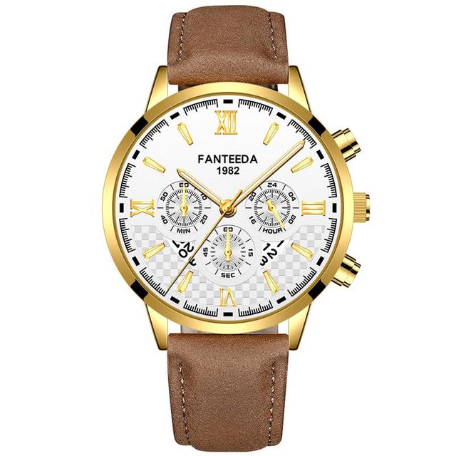 Creative Men Date Alloy Case Synthetic Leather Analog Quartz Sport Watch Male Clock Top Brand Luxury Relogio Masculino
