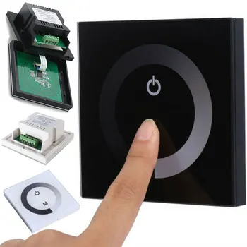 

LED Touch Controller Light Switch dimming remote controller White Black Colors Support Smart Home