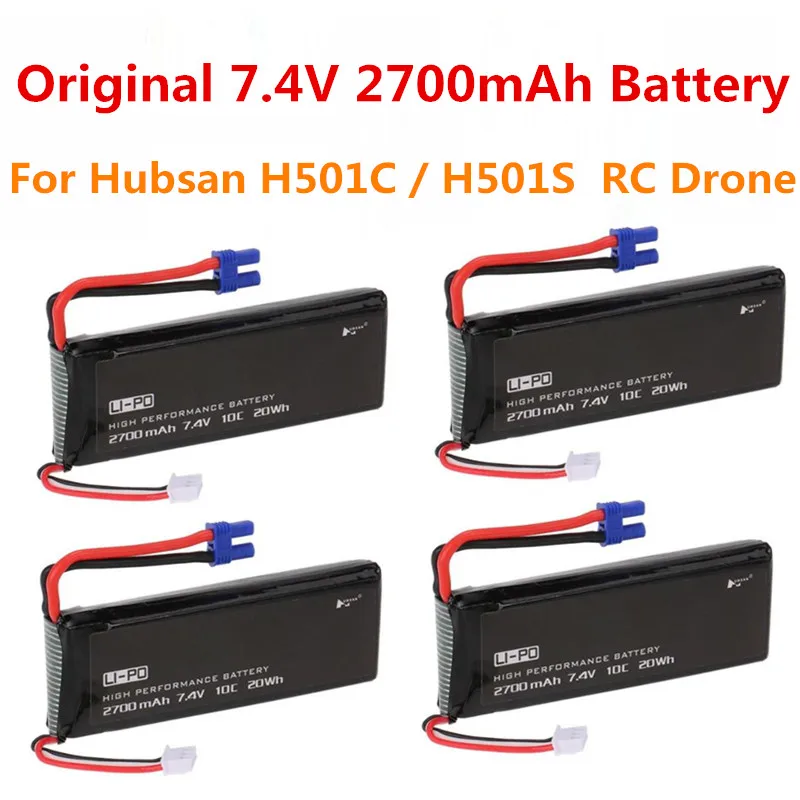 

Original Battery Accessories For Hubsan H501C / H501S Quadcopter RC Drone Battery Accessories 7.4V 2700 mAh Lipo Battery Parts