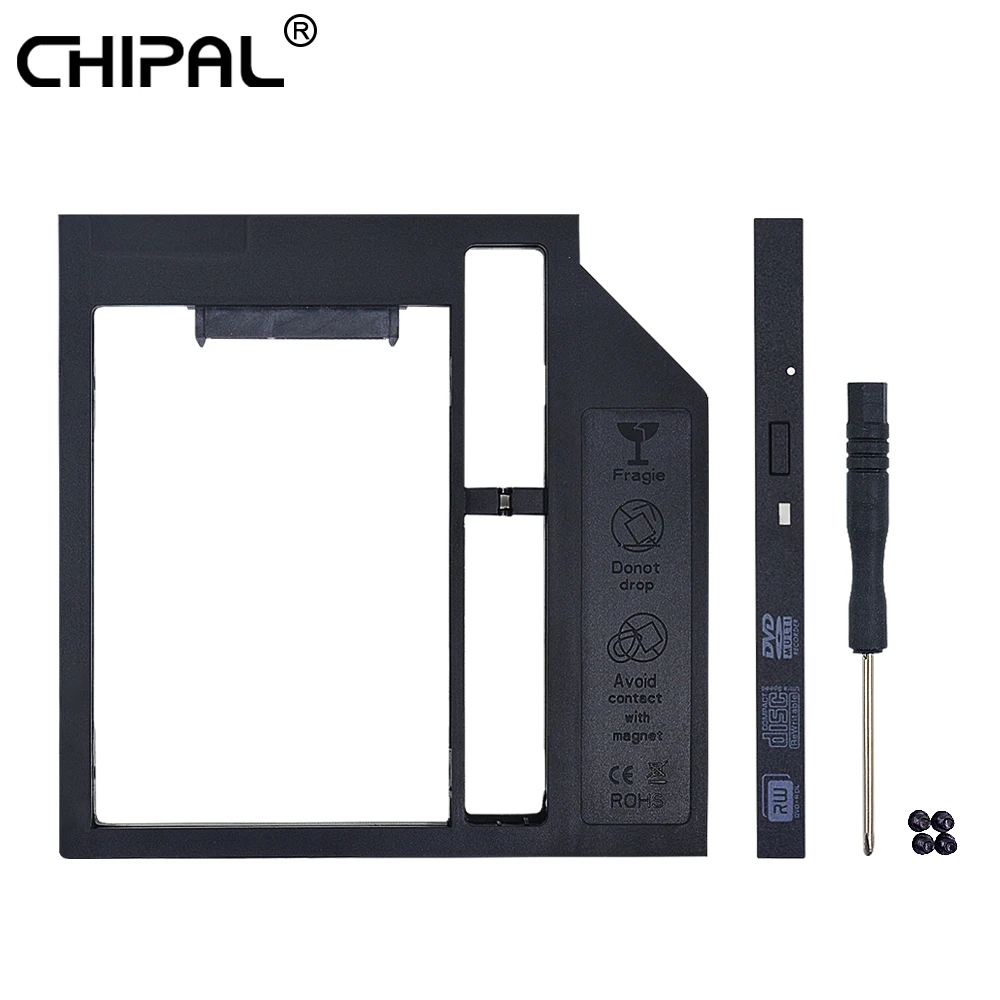 Совершенно новый SATA 3 0 2nd HDD Caddy 9 5 мм для 2 &quot7 SSD чехол ноутбука|hdd internal enclosure|enclosure