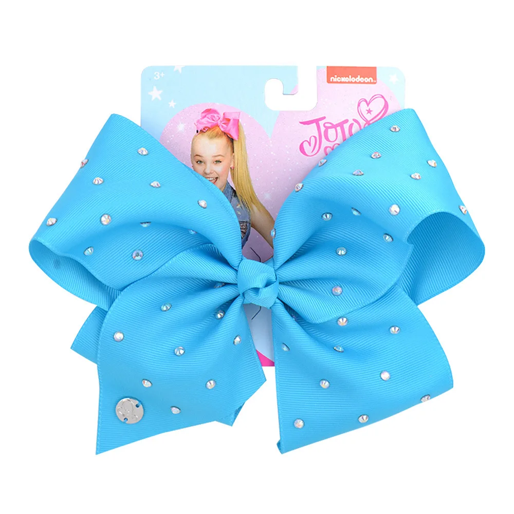 C2 Jojo Siwa банты, вечерние заколки для волос для девочек, для кипения, Горячая дрель, большой бант для волос, для детей, ручная работа, лента, модные аксессуары для волос для девочек - Цвет: C2