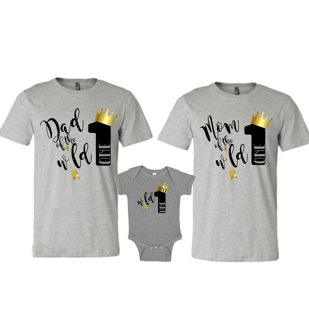 personalizadas de cumpleaños, camisas de la familia Wild One, para fiesta de primer cumpleaños, para - Madre y niños