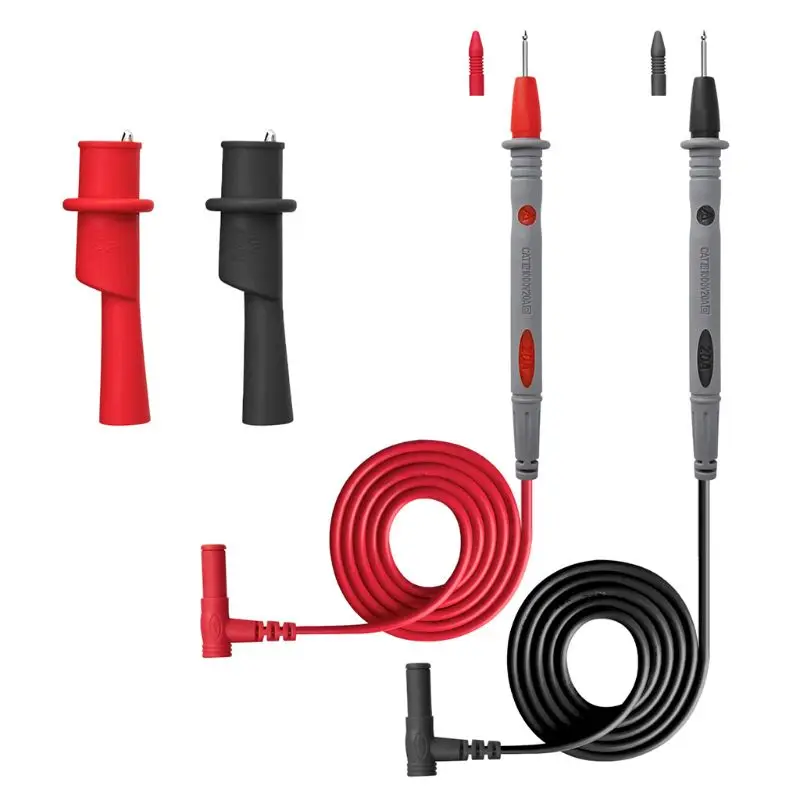 

PT1034 Silicone Multimeter Test Lead + Crocodile Test Clip 1000V Needle Probe