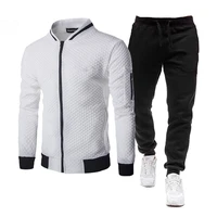 Ensemble de survêtement deux pièces pour hommes, vêtements de sport pour hommes, vêtements de sport, vêtements de jogging à blocs tournants, tenues de mode, vêtements de sport imbibés, automne, hiver 2