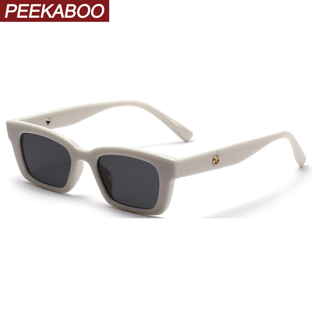 Маленькие квадратные солнцезащитные очки Peekaboo для женщин прямоугольные мужские
