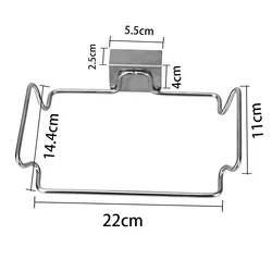 Stainless Steel Kitchen Trash Rack and Storage Holder (Silver)