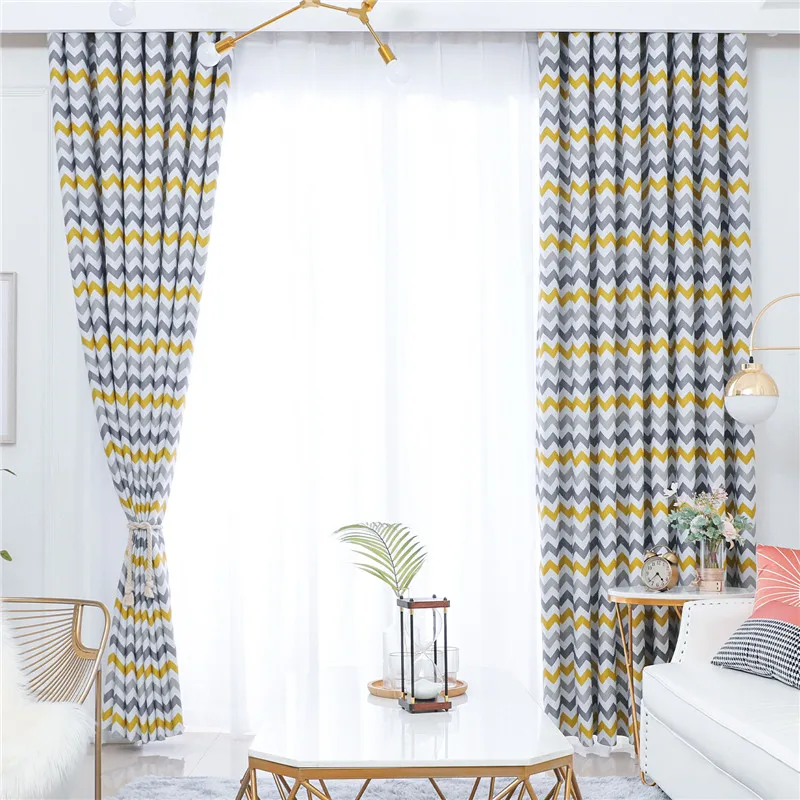 Geometric Printed Curtains - Image 3