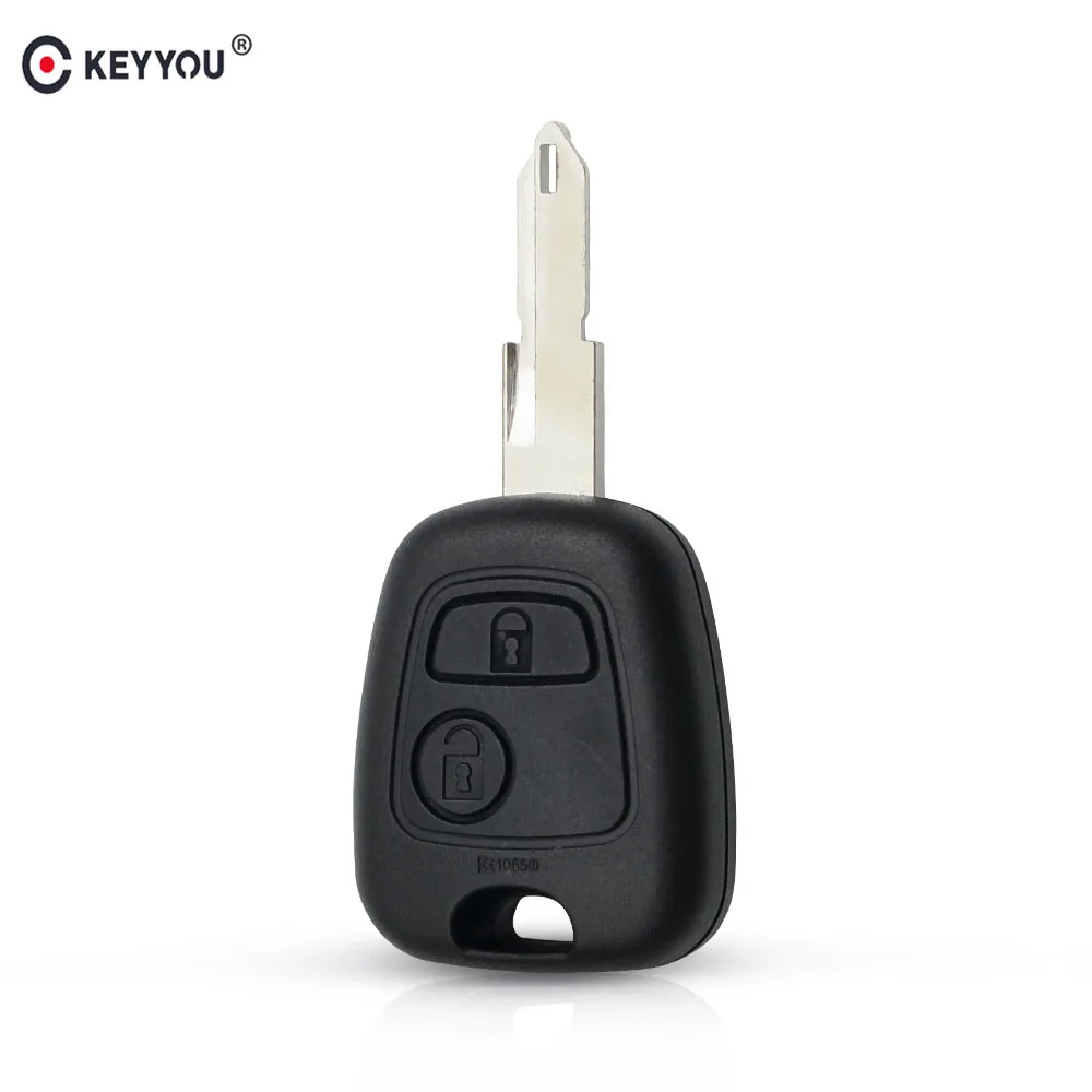 KEYYOU для peugeot 107 206 207 306 307 407 ключа автомобиля Fob ЗАМЕНА 2 кнопки пустой корпус для дистанционного ключа крышка чехол NE73 лезвие