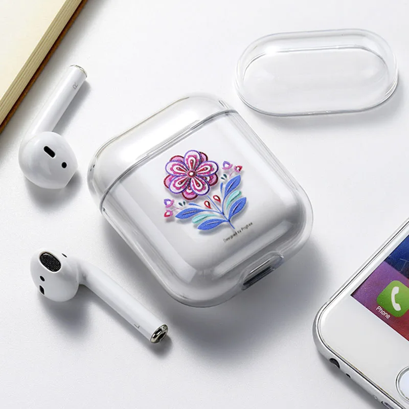 Чехол для Airpods Apple, чехол, роскошный Твердый чехол с мультяшным котом, прозрачный защитный чехол для Airpod 1 2 - Цвет: 044