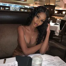 Pelucas de cabello humano peruano para mujeres negras, postizo de ondas profundas con cierre de encaje, 4x4