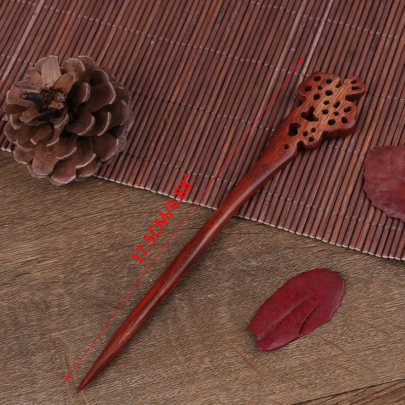 Винтажная деревянная резная шпилька ручной работы палочка для волос для женщин заколки для волос аксессуары в стиле ретро Инструменты для укладки волос