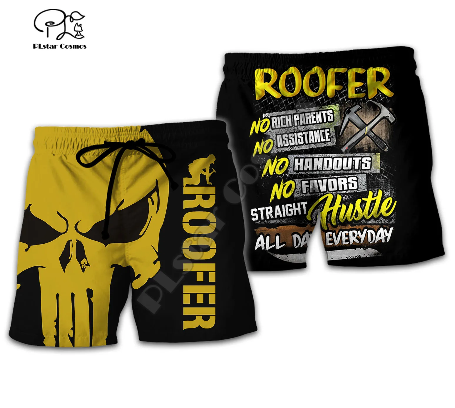 PLstar Cosmos Roofers Art Workers Architects 3D Printed 2021 Newest Fashion Summer Casual Men's Shorts Harajuku Loose Beach R28