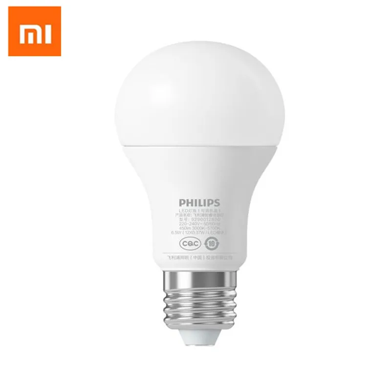 Комплект Xiaomi Smart Белый светодиодный E27 лампочки APP Wi-Fi пульт для группы Управление 3000 k-5700 k 6,5 W 450lm 220-240V 50/60Hz - Цвет: 1pcs