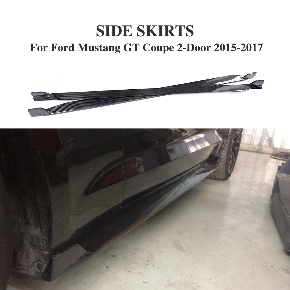 Боковые бамперы из углеродного волокна для Ford Mustang Coupe 2 двери 2015 2017 удлинители не