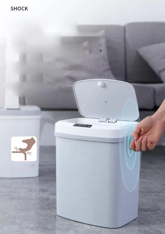 

12L Automatic Touchless Infrared Motion Sensor Trash Can Adjustable Sensor Kitchen Trash Bin with Motion-Sensing Lid For Home