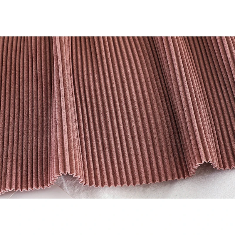 Women Solid Skirts Elegant Pleated Females Casual A-Line Knee-Length Skirts Autumn Winter Ladies Korean Elastic Waist Skirts