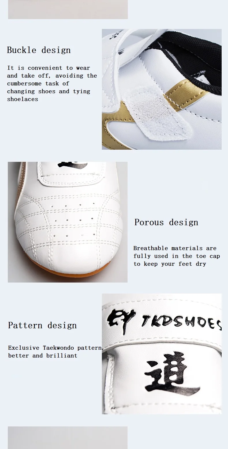 Description Picture 4 of itemTaekwondo Shoes Martial Arts Sneaker Boxing Karate Kung Fu Tai Chi Shoes Black Stripes Sneakers Lightweight