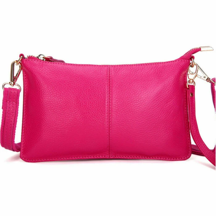 Classic Women Leather Handbag Shoulder Tote Purse Zippered Crossbody Bag Simple Design Fashion Bolsos Mujer J9