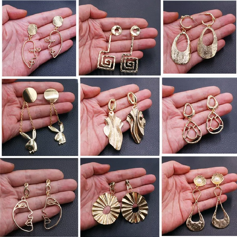 

New Fashion Exaggerated Geometric Shape Earrings Earrings for Woman DIY Metal Handmade Earrings 2020 Fashion Modern Jewelry A271