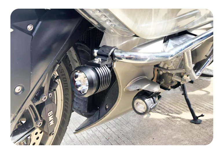 Мотоцикл Алюминиевый сплав 10 Вт фара E-Bike LED12V-80V Водонепроницаемый стробоскоп блики слабый свет третий передач Регулируемый