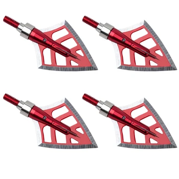 

4PCS Arrowhead Stainless Steel Arrow Tips for Carbon Arrow Fiberglass Arrow