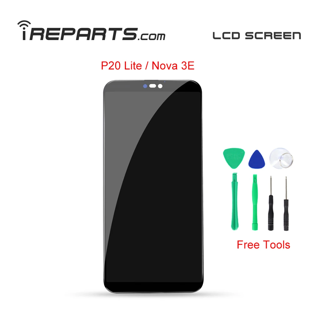 

IREPARTS Display LCD for Huawei P20 Lite Screen Touch Panel Nova 3E Digitizer Replacement + Free Tools