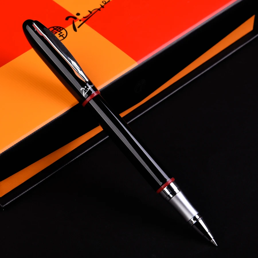 Pimio Montmartre Luxury Smooth Signing Roller Ball Pen with 0.5mm Black Ink Refill Pens with Original Gift Box Free Shipping