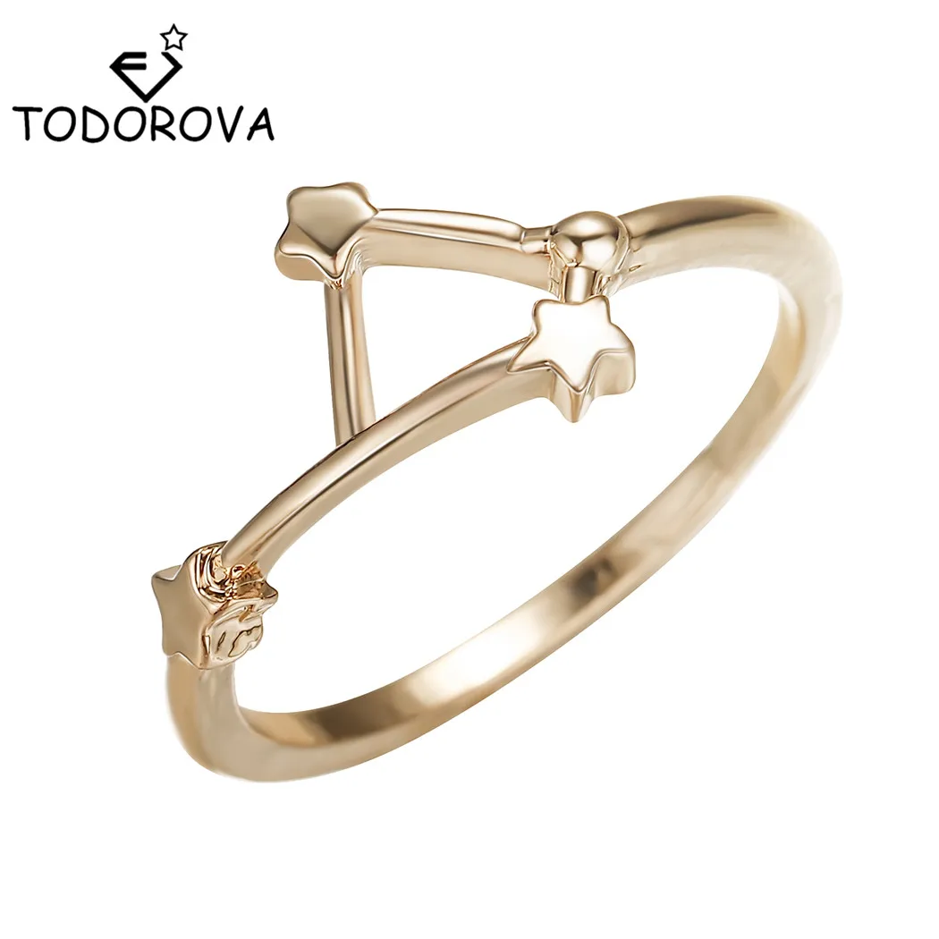 

Todorova Taurus Capricorn Scorpio Twelve Constellation Rings for Women Star Zodiac Sign Rings Girls Wedding Jewelry