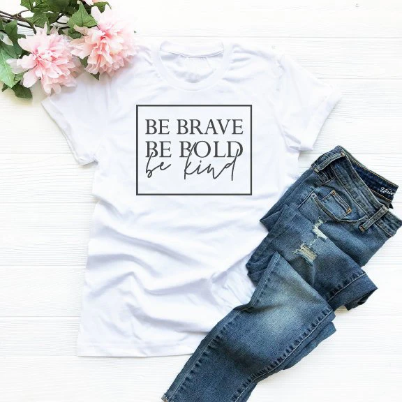 Женская футболка для христиананина Be Brave Bold Kind модная повседневная унисекс с