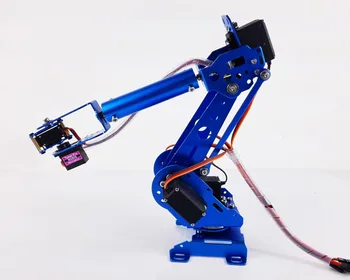 

DIY 6 Degree of Freedom Metal Small Arm + 6pcs High Torque Steering Gear ABB Robot Model + A Set WiFi Control Kit