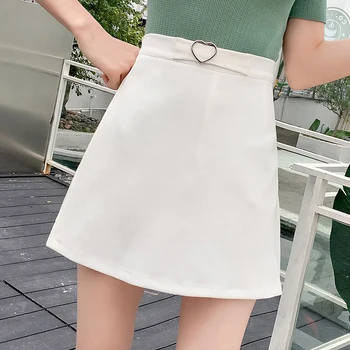 

Heliar H Skirt Women 2020 Summer Buttoned Up A Line High Waist Skirt Casual Hot Sexy Skirts Solid Casual A Line Shirts